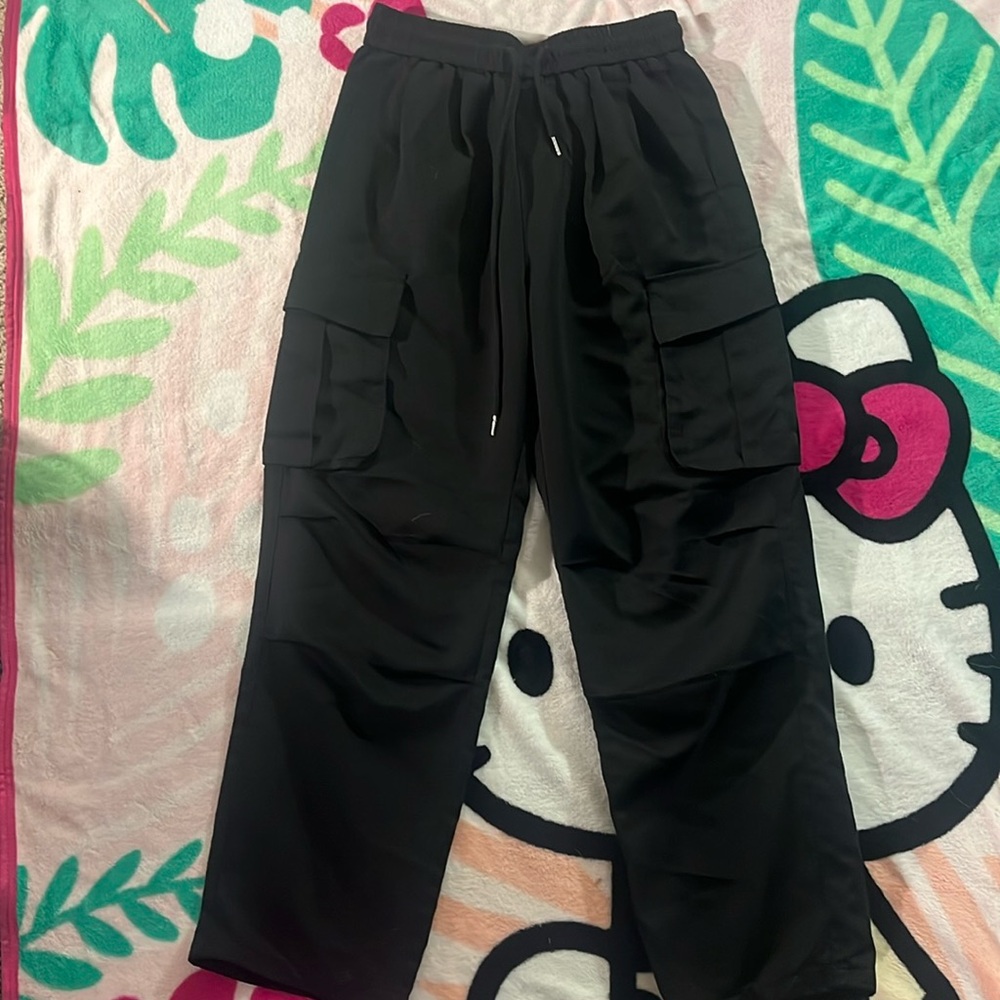 SHEIN black cargo sweats